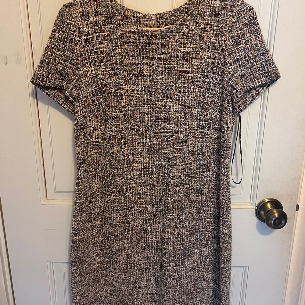 Calvin Klein Black and White Tweed Dress